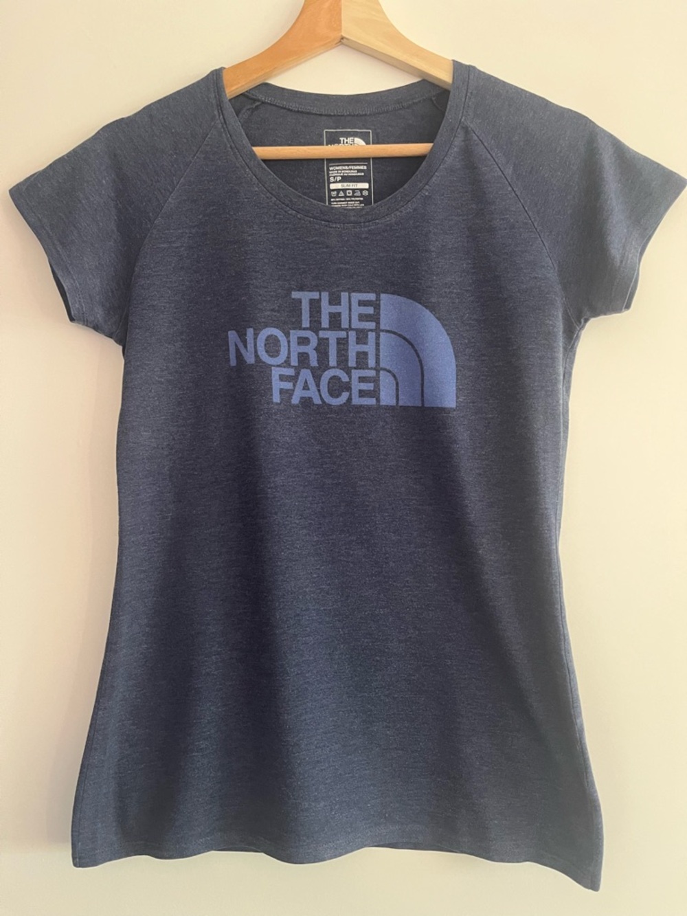The North Face Women's Navy Heather Logo Tee - Short Sleeve